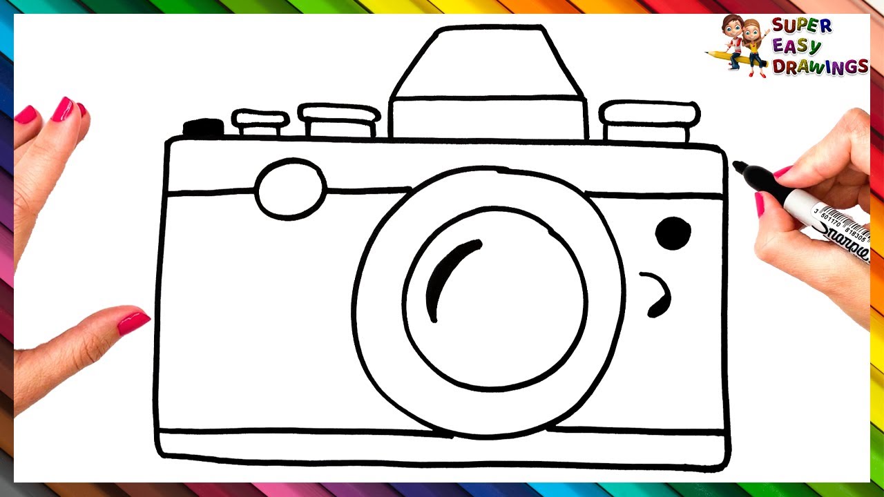 How to Draw a Camera - Really Easy Drawing Tutorial | Drawing tutorial easy,  Camera drawing, Easy drawings