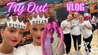 Tryout Vlog!!! #dance #drillteam