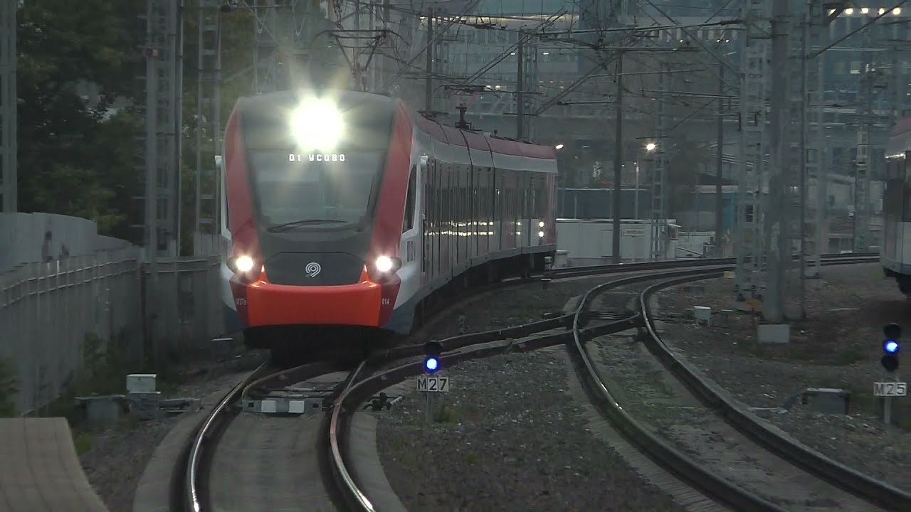 Электропоезд ЭГ2Тв-014 "Иволга 1.0" (ТЧ-17) пригородный поезд №6951 ...