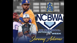 SAU Baseball | Jeremy Adorno NCBWA DII NPOTW (Feb. 23, 2022)