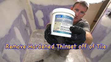 How to remove hardened thinset off of tile #youtubeshorts #shorts #diy