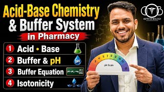 Acid base chemistry and Buffer System in pharmacy | Buffer equation | pH scale | Isotonicity