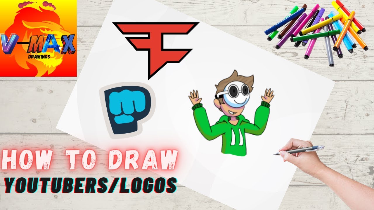 How to Draw Youtubers/Logo - YouTube