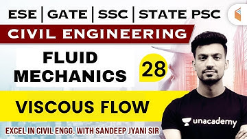 9:00 AM- Fluid Mechanics - VISCOUS FLOW | Civil Engg. by Sandeep Jyani Sir