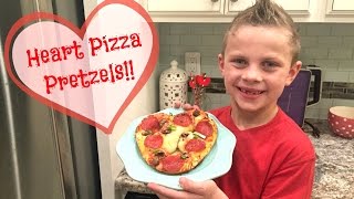 Heart Pizza Pretzels!! Cooking With The Kids Vlog!!