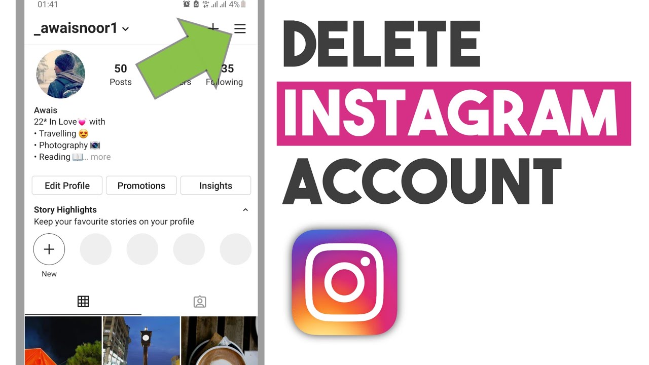 How to Delete Instagram Account Permanently on Phone 25  Delete  Instagram Account Android