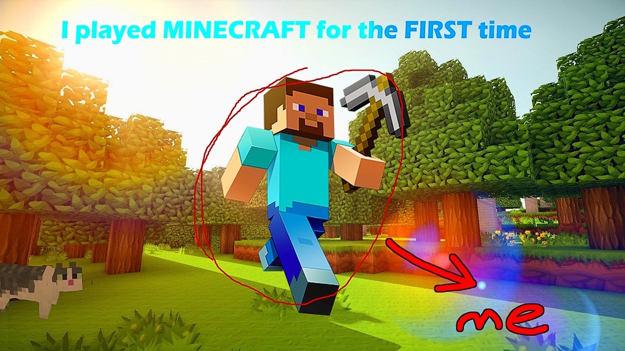 I played MINECRAFT for the first time ever!! 🧟🐔 (With Ruby How) - YouTube