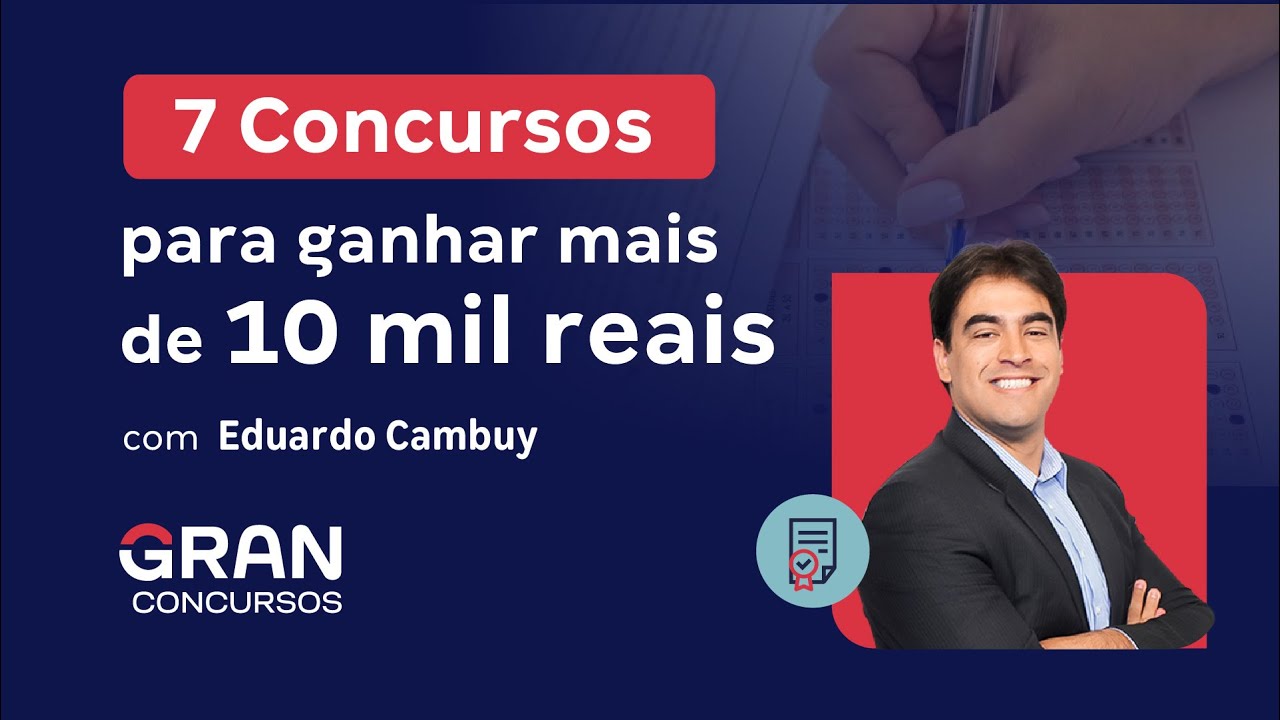 7 Concursos para ganhar mais de 10 mil reais com Eduardo Cambuy