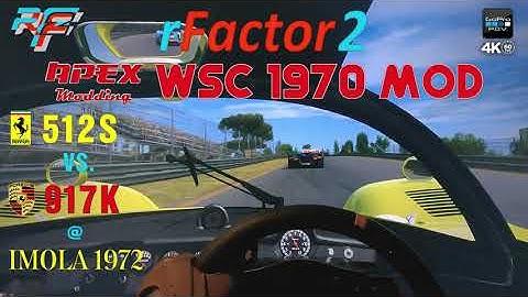 GoPro POV | rFactor 2 | Apex WSC 1970 Mod | Ferrari 512S @ Imola 72 | 4K/60p