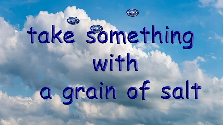 to take something with a grain of salt | American idiom