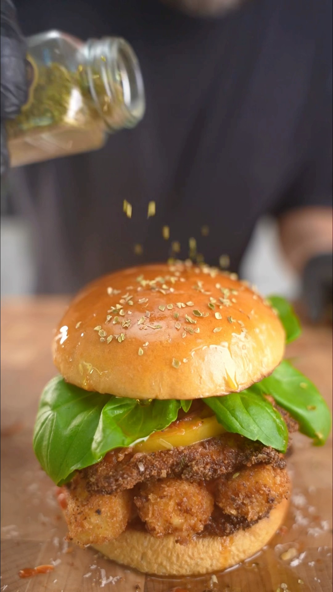 Pomorello Chicken Burger ? #food #cooking