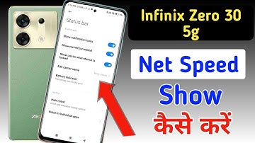 How to show net speed Infinix zero 30 5g/Infinix me data speed kaise dekhe/network speed setting