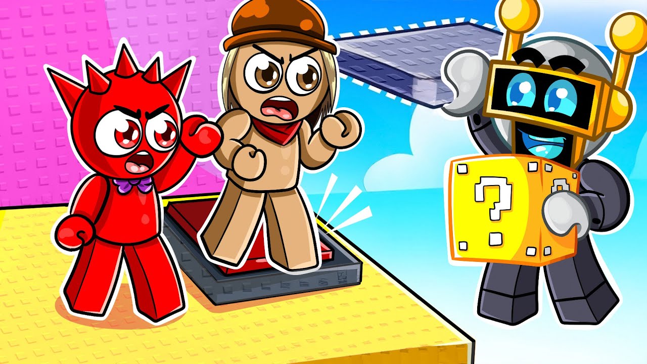 Use LUCKY BLOCKS para TROLLEAR mis AMIGOS en TORRE TROLL en ROBLOX!