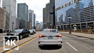 |4K| Chicago Downtown Driving - Morning in the Loop - HDR - USA - 2023