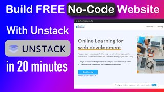 Create Free Website No Code with Unstack in 20 minutes
