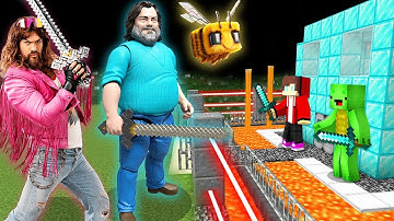 STEVE and ALL Characters from NEW Minecraft Movie vs Security House JJ and Mikey in Minecraft Maizen