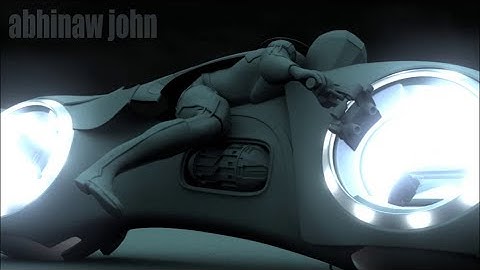 Tron Light Bike Animation Test 3ds Max :1  Bike Skid