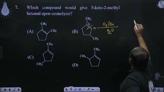 Which compound would give 5-keto-2-methyl hexanal upon ozonolysis?....