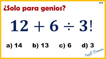 ¿Qué tanto sabes de operaciones combinadas?, no olvides el factorial | Reto 72