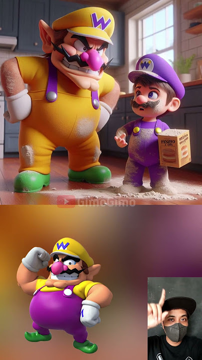 Mario's team is angry because Kid is playing with flour #mario #mariobros #supermario