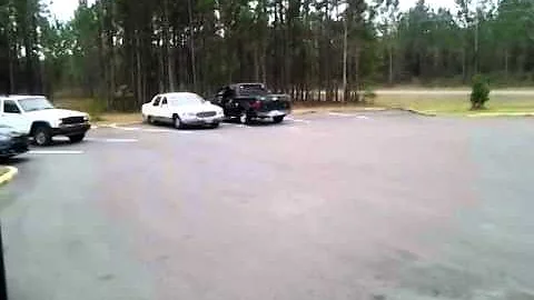 Amy Herndon learning to park.....