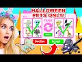 TRADING *HALLOWEEN PETS* ONLY In Adopt Me! (Roblox)