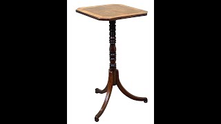 Regency Walnut And Elm Occasional Lamp Table