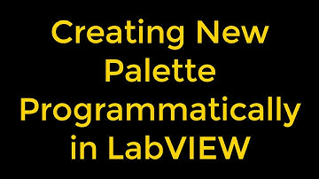 Creating New Palette Programmatically in LabVIEW