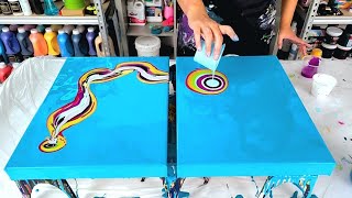 Two Different Designs with the Same Technique!  Abstract Painting  Acrylic Pouring