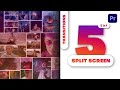5 Split-screen Multiscreen Transitions Tutorial For Premiere Pro Template