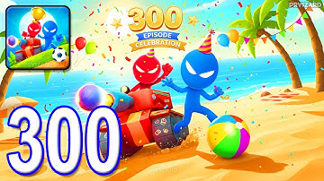 Stickman Party - Gameplay Part 300 Random Funny MiniGames 1 2 3 4 Plyer Free New Update Adventure