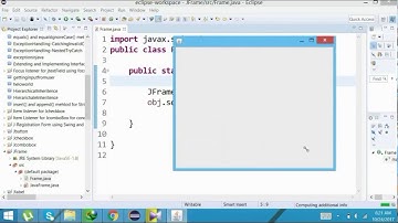 Java Swing(Urdru/hindi) -02-   JFrame-01-  How to create a JFrame using Eclipse