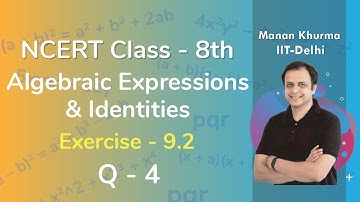Class 8 Chapter 9 Ex 9.2 Q 4 Algebraic Expressions & Identities Maths NCERT CBSE