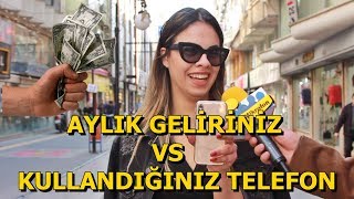 KULLANDIĞINIZ TELEFON Vs. AYLIK GELİRİNİZ ? SARI MİKROFON