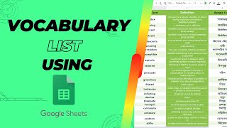 Increase Your Vocabulary Effortlessly with Google Sheets ⭐