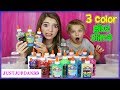 3 Colors Of Glue Slime Challenge! / JustJordan33