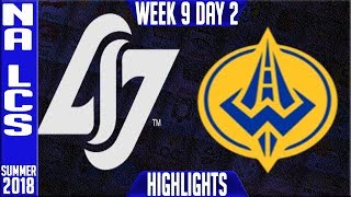 CLG vs GGS Highlights | NA LCS Summer 2018 Week 9 Day 2 | CLG vs Golden Guardians