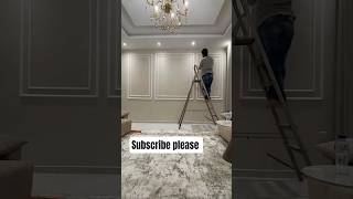 European molding installation #opulentinteriors #shortsfeed #homedecor #wallcoverings #interiordesig