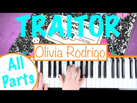 How to play TRAITOR - Olivia Rodrigo Piano Tutorial