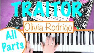 TRAITOR – OLIVIA RODRIGO PIANO CHORDS & Lyrics – Bitesize Piano