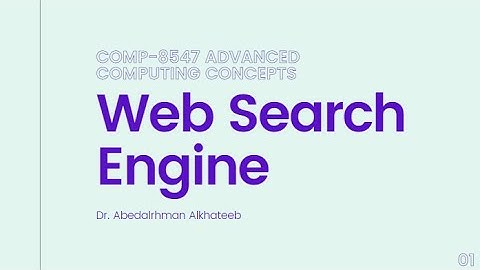 Advanced Computing Concepts - Web Search Engine