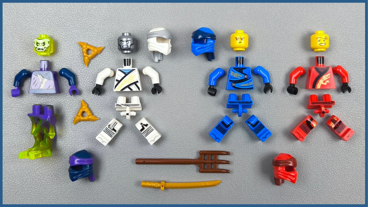 Минифигурки LEGO Ninjago Зейн, Кай, Джей и Призрачный ниндзя