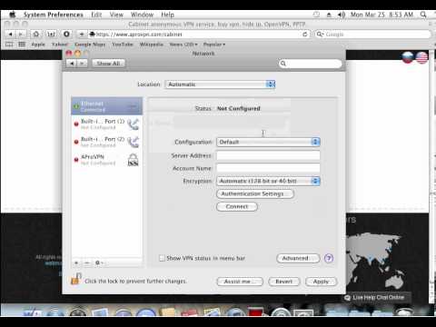 How connect anonymous VPN PPTP on Mac OS X AProVPN.com