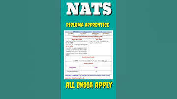 NATS Diploma Apprentice Recruitment 2023 – Apply Online for 210 Posts#shorts #shortsvideo #viral👍👍👍