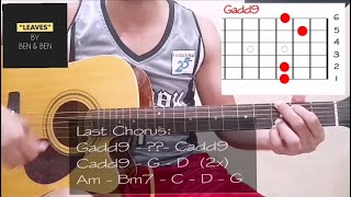 LEAVES - Ben&amp;Ben (Easy Accurate Guitar Chords Tutorial)