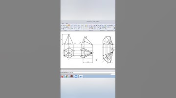 Projection of Solids: Slant edge in Hexagonal Pyramid #engineeringdrawing #projectionofsolids #caed