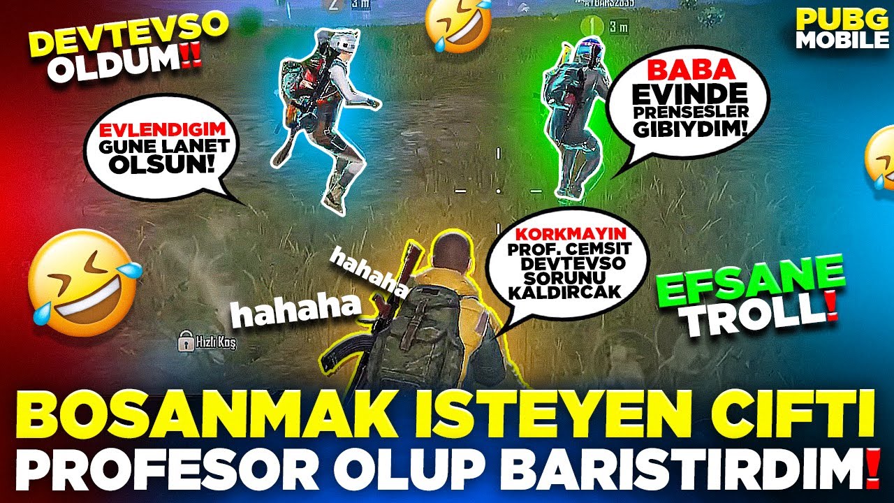 BOŞANMAK İSTEYEN EVLİ ÇİFTİ PROFESÖR KILIĞINA GİRİP BARIŞTIRDIM!! 🤣 GÜLMEK GARANTİ 🤣| PUBG MOBILE