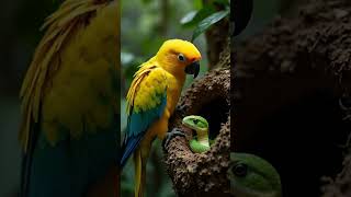 Parrot Vs snake#birds #nest #aishorts #birdhome