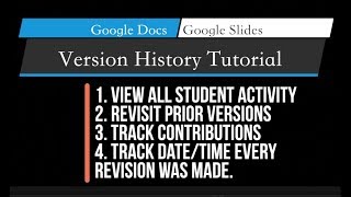 Google Doc Version History Tutorial - How to Track Every Keystroke and Restore Old Versions Profile