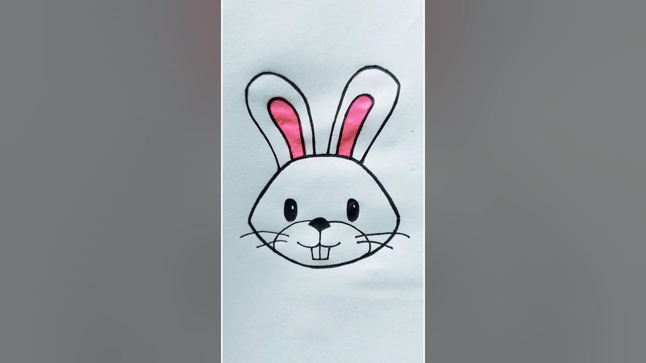 How To Draw a Rabbit Face.😍 viral shorts YouTube